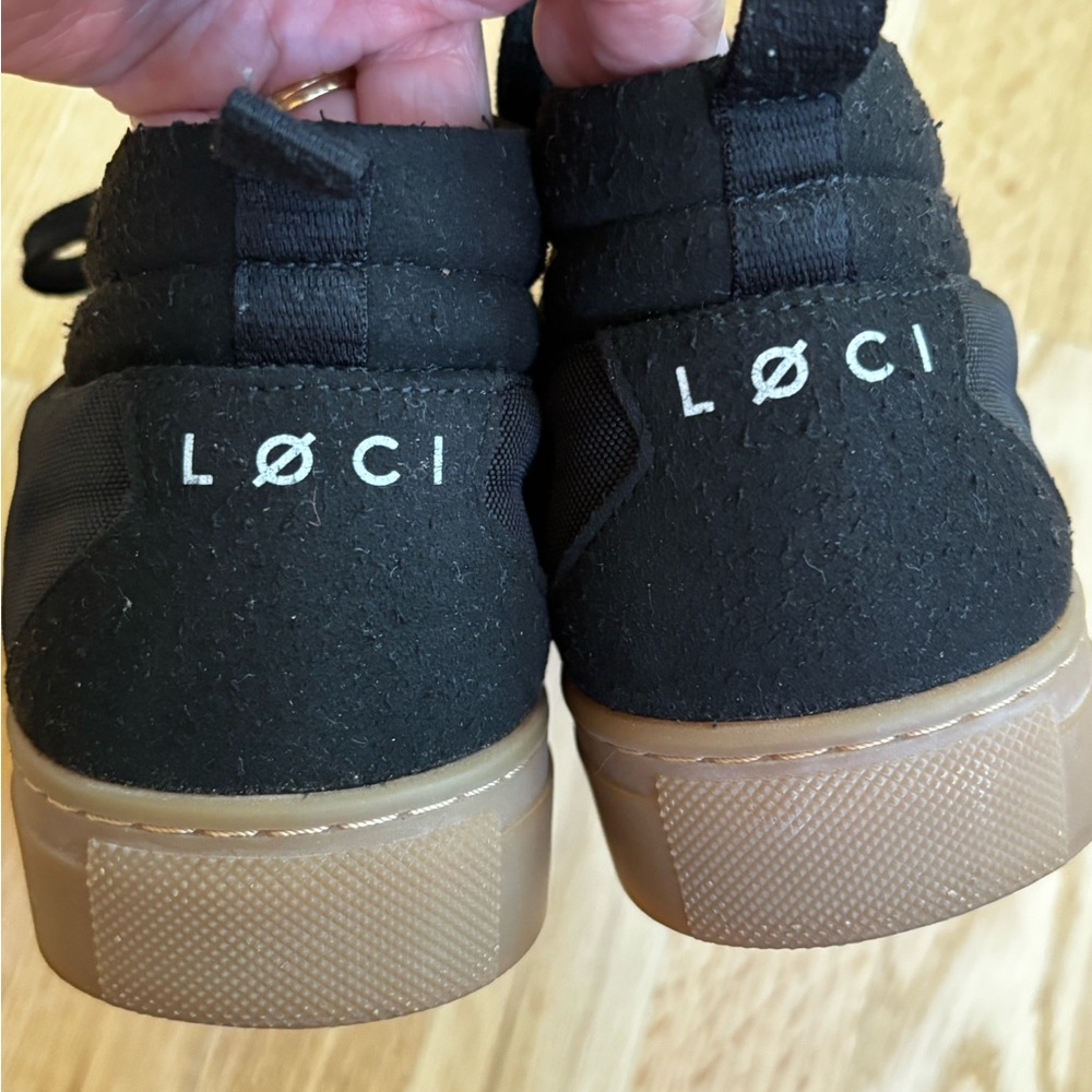 LOCI HERO Mid Hi Top Black Sneakers EU41 Size 8 Mens 9.5-10 Women High Top